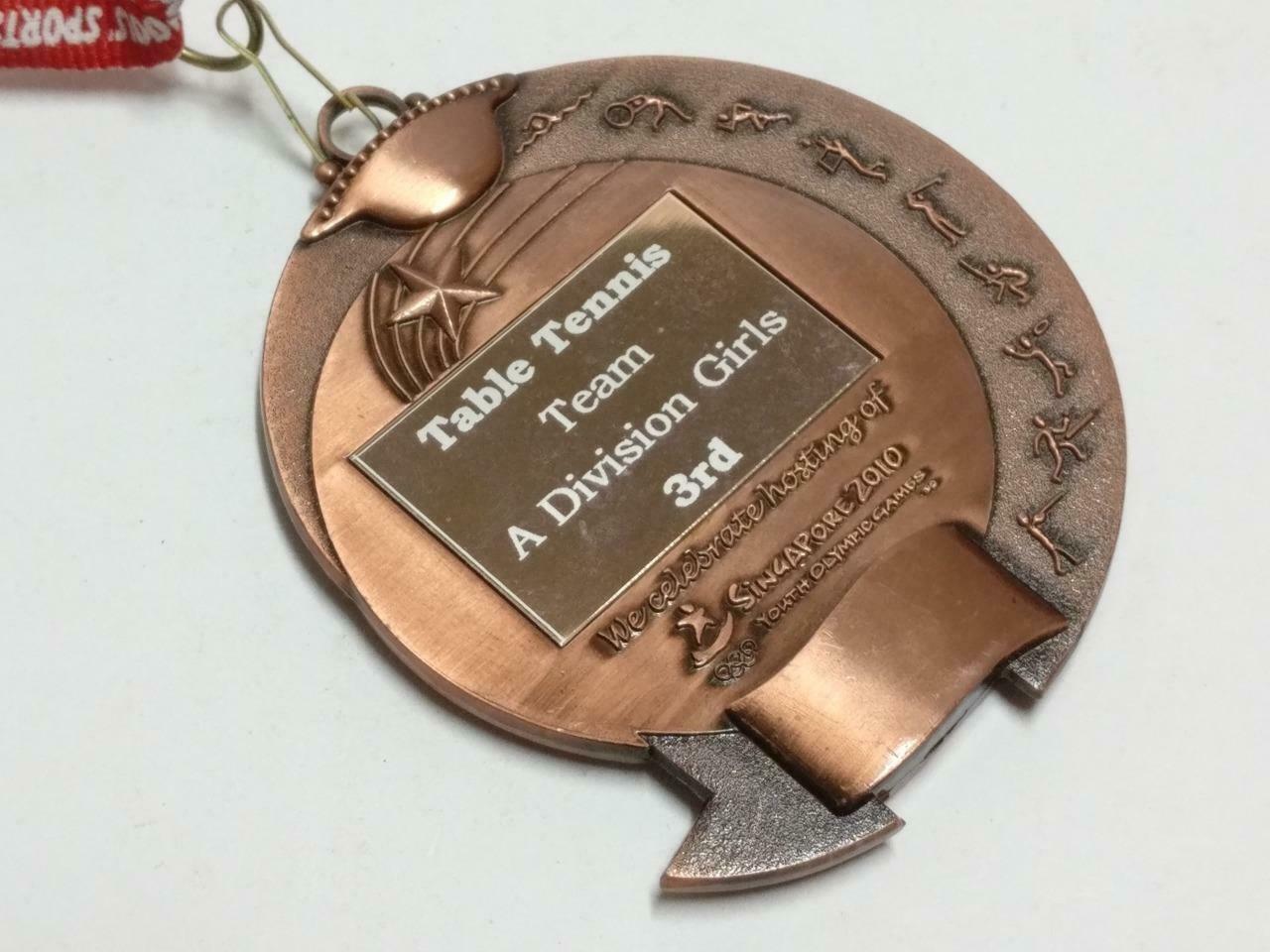Singapore School Sports Council National Table Tennis Games 2010 Medal (C086)