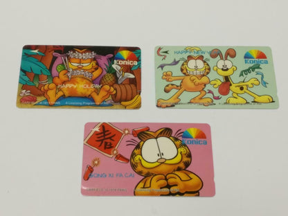 Garfield Cat KONICA X'mas Singapore Expired TELECARTE PHONECARD x5 F/S (A2404)