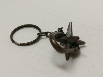 LP888 Rare Vintage Star Shape Bronze Unique Souvenir Keychain Keyring F/S (B718)