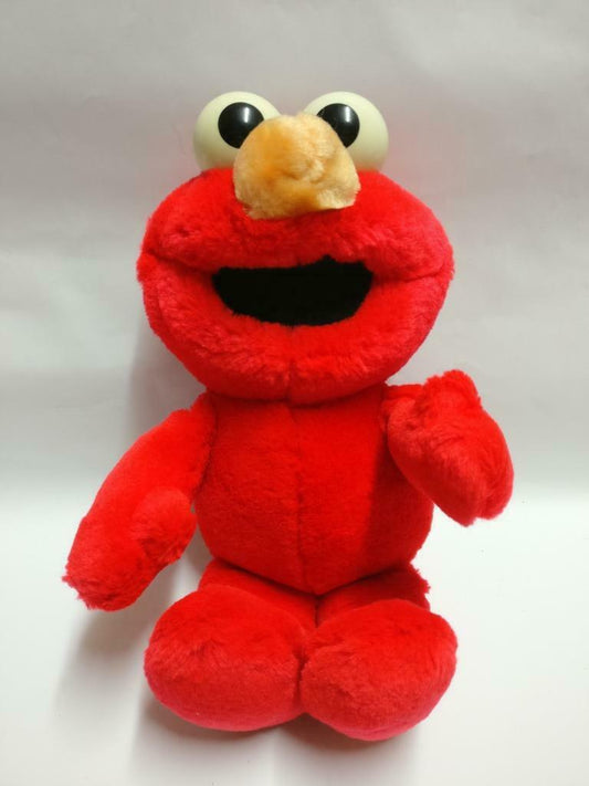 Sesame Street Baby Elmo Muppet Puppet 11" 1992 Plush Soft Toy F/S (PTY121)