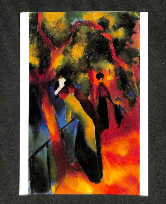 LUCKYPIGEON August Macke Sunny Path Art Work Painting Postcard (C1776)