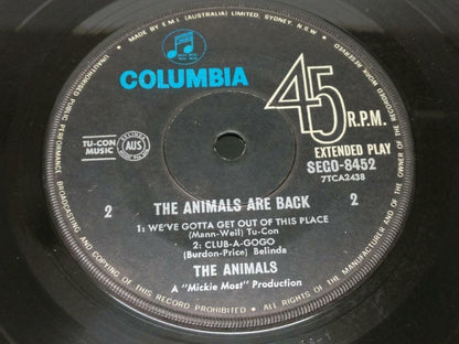The Animals Bring It On Home To Me Australia 7" English EP  (EP057)