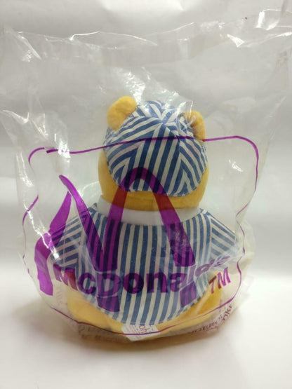 Sealed McDonald's Winnie The Pooh Stripe Shirt 7" Plush Soft Toy F/S (PTY103)
