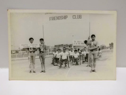 Vintage Singapore Scout Boy Handicaps Friendship Club Portrait B&W Photo (P274)