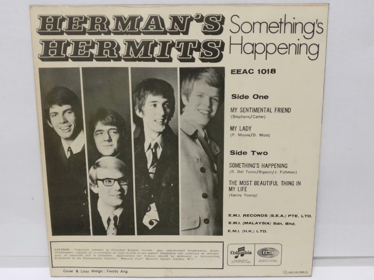 Herman's Hermits Something's Happening 1968 Rare Singapore 7" EP  (EP096)