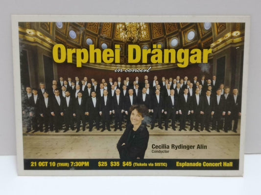 LUCKYPIGEON888 Orphei Drangar In Concert Choir 2010 Singapore Postcard (E0062)