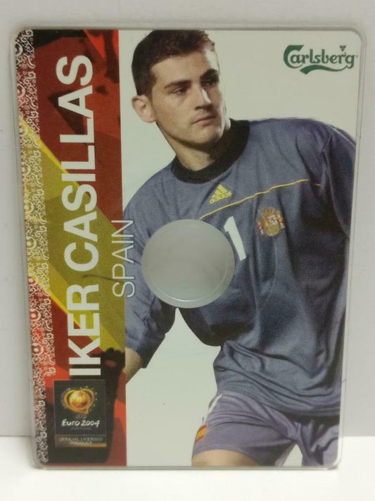 Spain Iker Casillas Football Soccer Euro 2004 Carlsberg Promo CD Card F/S A2390