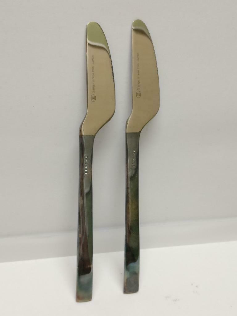 Mega Rare SIA Singapore Airlines Stainless Steel Sango Japan Knife x2 (A2126)