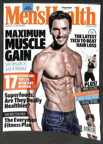 Singapore Men's Health Magazine Macho Man Beefcake Mark Wahlberg Aaron Kwok M045