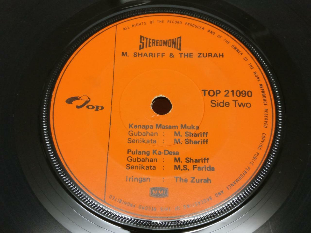 Malay M. Shariff & The Zurah Band Psych Garage Rare Malaysia 7" EP 45 RPM EP398