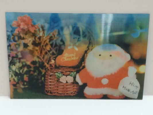 LUCKYPIGEON888 Merry Christmas Cute Santa Claus 3D Lenticular Postcard (E0431a)