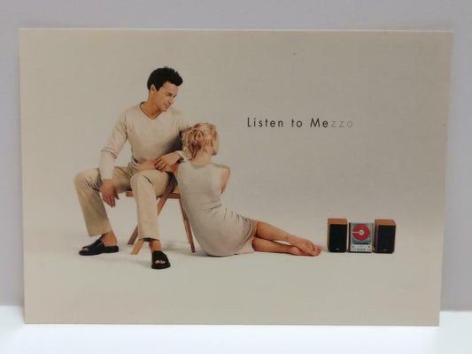 LUCKYPIGEON888 Sony Mezzo Couple Speakers 1999 Singapore Ad Postcard (E0319)