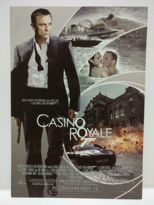 LUCKYPIGEON888 Movie James Bond 007 Daniel Craig 2006 Singapore Postcard (E0351)