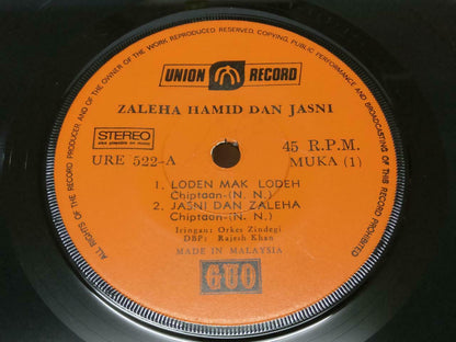 Malay Zaleha Hamid Dan Jasni Loden & Rare Orkes Zindegi Band Malaysia 7" EP 317