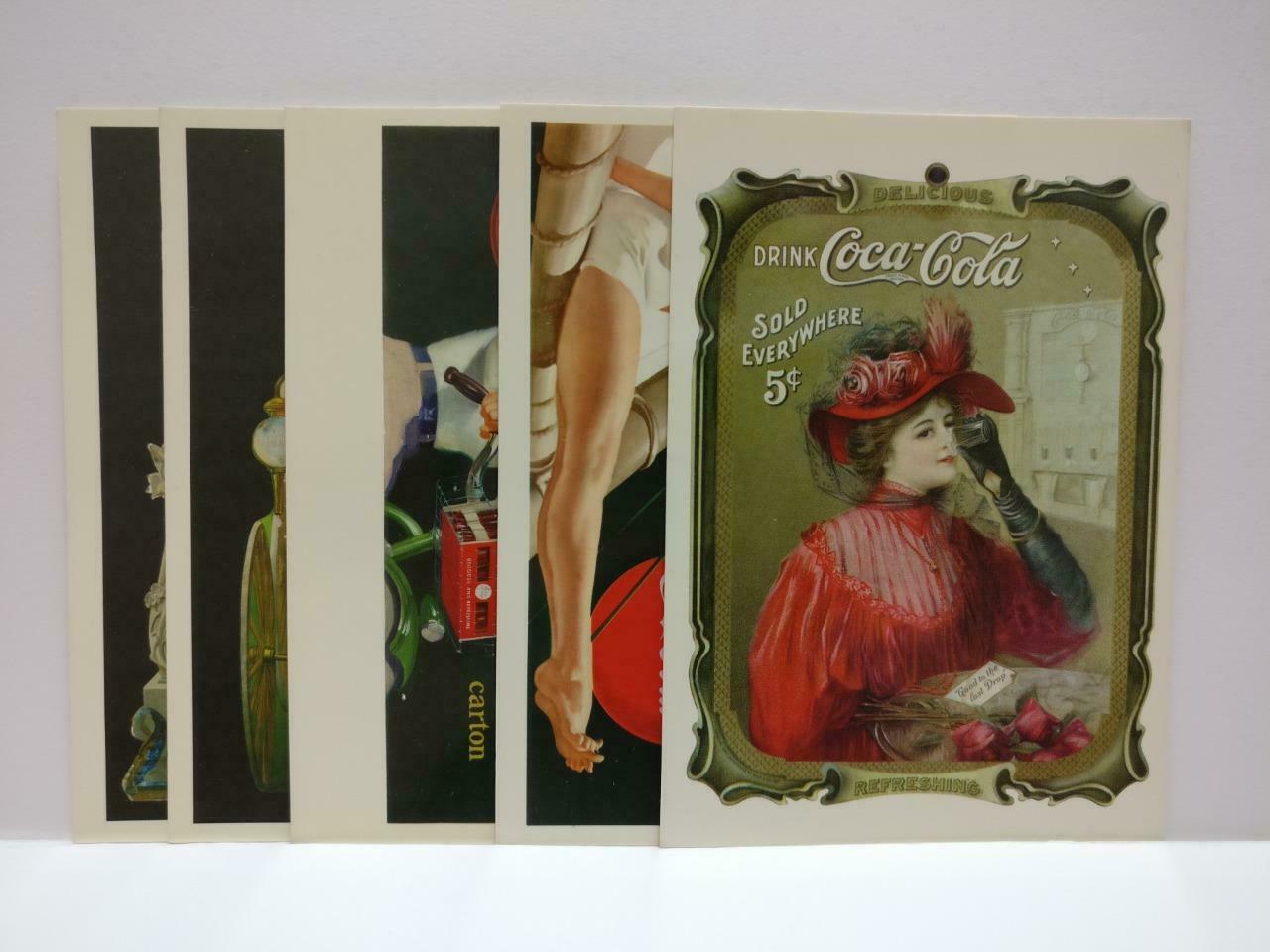 LUCKYPIGEON888 Coca Cola Coke Retro Women 1997 Italy Postcard Set Of 5 (E0471)