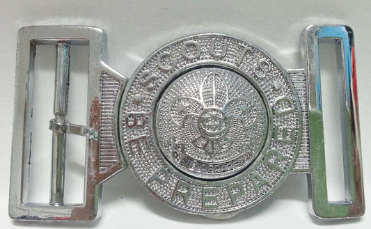 Mega Rare Singapore Scout Association Silver Color Metal Belt Buckle (B424)