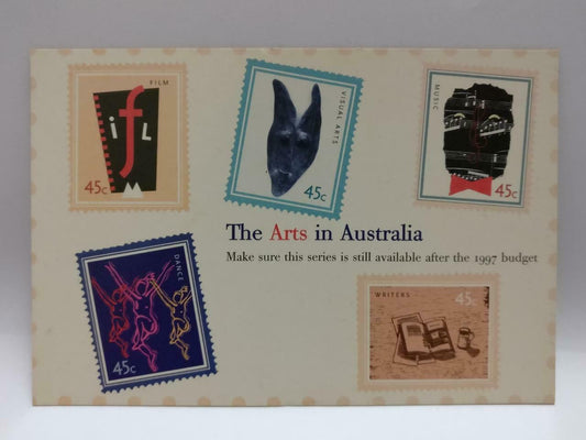 LUCKYPIGEON888 The Arts In Australia Postage Stamps Design 1997 Postcard (E0044)