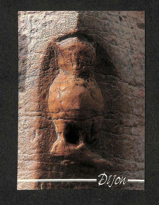 LUCKYPIGEON La Chouette Owl Stone Sculpture France Postcard (C1702)