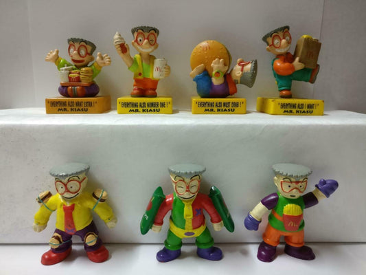Singapore McDonalds Mr. Kiasu Burger Fries Figure Toys x7 Lot F/S (FTY015) *30