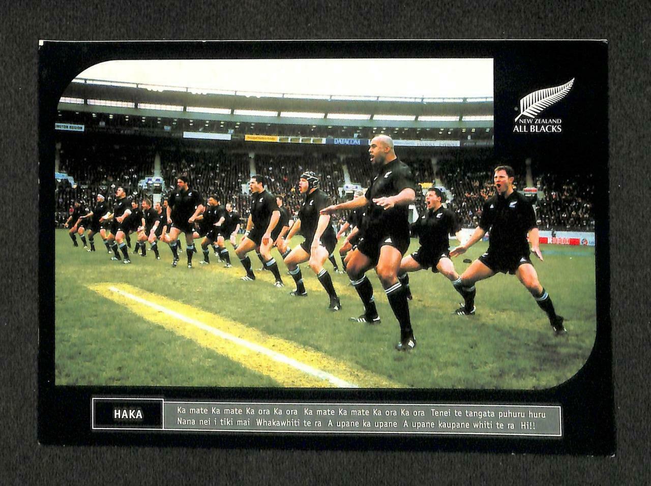 LUCKYPIGEON New Zealand All Blacks HAKA Posture Dance Rugby Postcard (C1637)