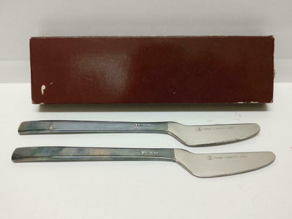 Mega Rare SIA Singapore Airlines Stainless Steel Sango Japan Knife x2 (A2126)