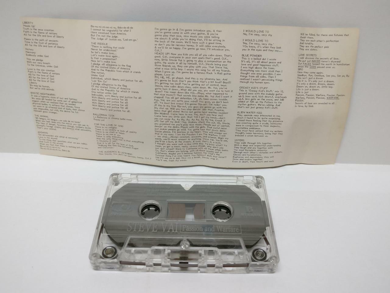 Steve Vai Passion & Warfare 1990 Rare Singapore Cassette (CT183)