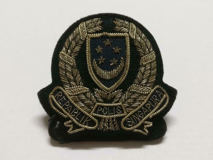 Rare Vintage Singapore Singapura Police Embroidered Patch Pin Badge F/S B851