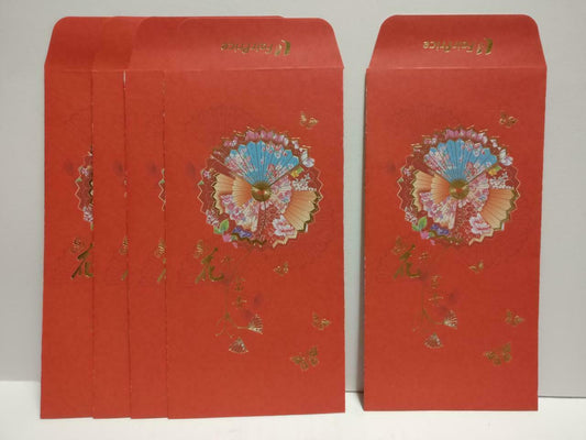 Fairprice Chinese Paper Fans Red Packet Money Paper Envelope x Lot of 5 (P1048)