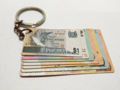 Singapore President Yusof Ishak Plastic Mini Bank Notes Keychain Keyring (B587)