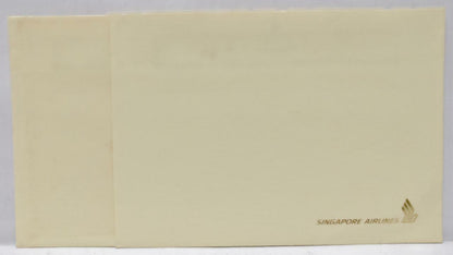 Singapore Airlines Business Class Note Memo Pad Writing Set & 2 Postcard (C2268)