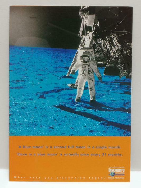 LUCKYPIGEON888 Discovery Channel Astronaut Moon 1999 Singapore Postcard (E0136)