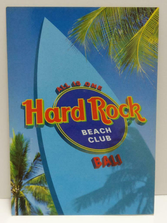 LUCKYPIGEON888 Hard Rock Bali Beach Club Trees Advert 1998 Postcard (E0090)