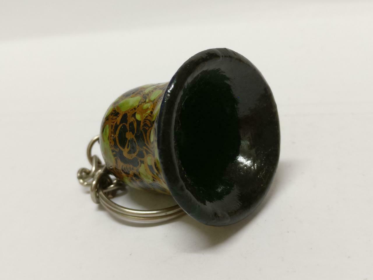 LP888 Vintage Mini Bell Shape Accessory Wooden Hand Paint Keychain Keyring F/S (B702)