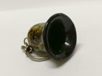 LP888 Vintage Mini Bell Shape Accessory Wooden Hand Paint Keychain Keyring F/S (B702)