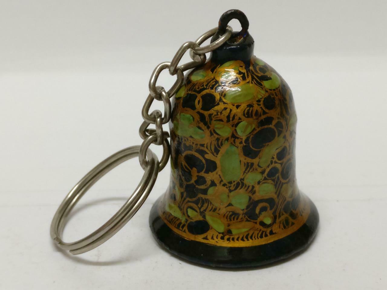 LP888 Vintage Mini Bell Shape Accessory Wooden Hand Paint Keychain Keyring F/S (B702)