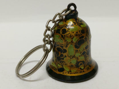LP888 Vintage Mini Bell Shape Accessory Wooden Hand Paint Keychain Keyring F/S (B702)