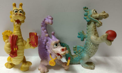 Singapore McDonalds Dragons Chinese New Year Figure Toys x3 Lot F/S FTY012 *15