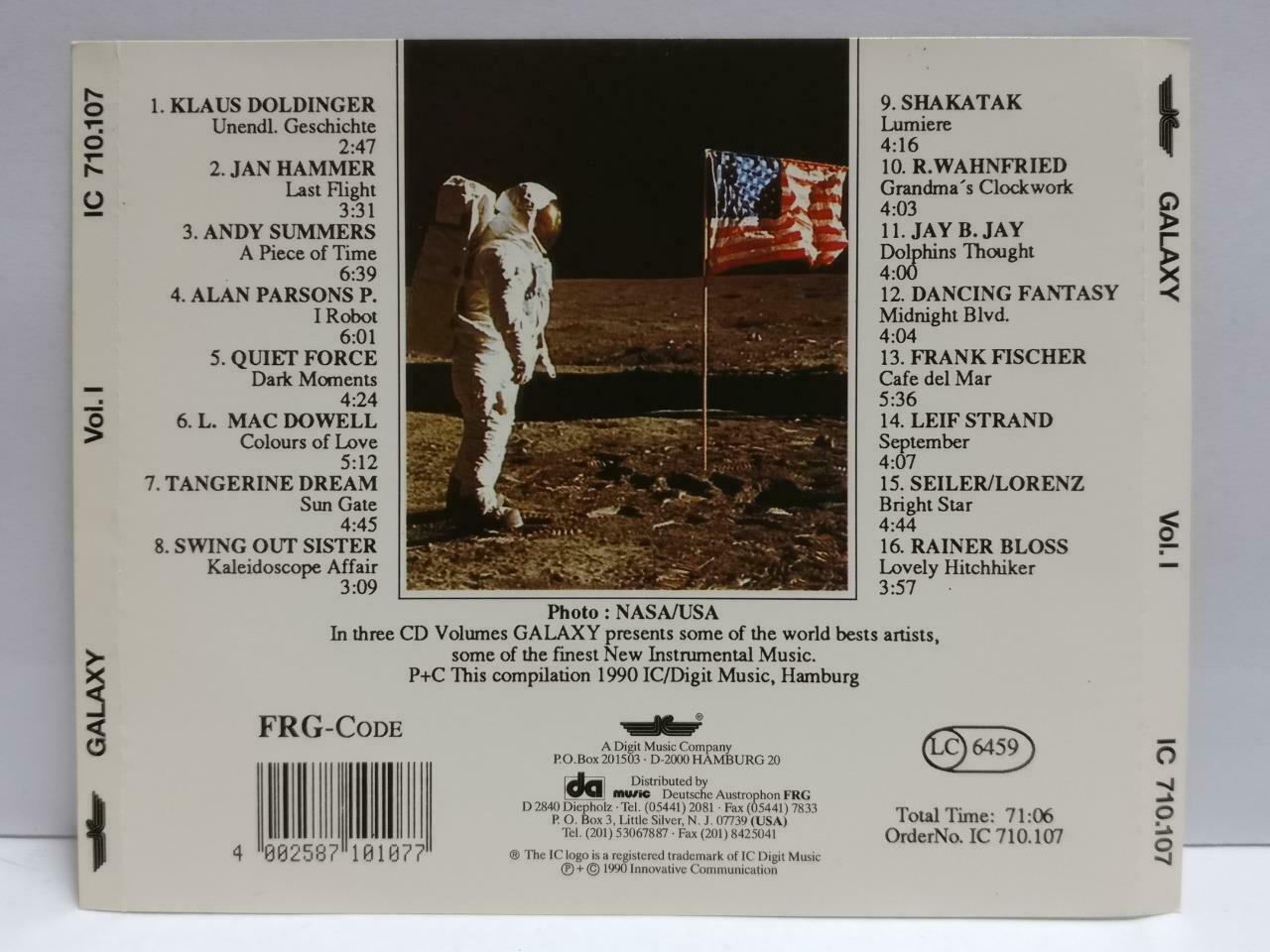 Galaxy Vol.1 NASA log Frm Apollo 11 Alan Parsons 1990 Rare Germany CD (CDS294)