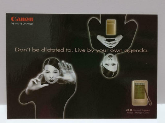 LUCKYPIGEON888 Canon Ad ZX-10 Digital Organiser Lady Singapore Postcard (E0129)