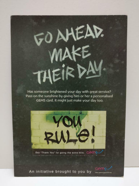 LUCKYPIGEON888 You Rule Initiative By Gems Card 2007 Singapore Postcard (E0077)