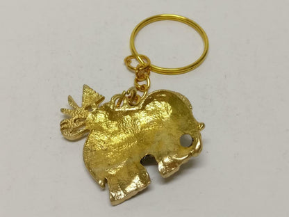 LP888 Beautiful Black Elephant Glitter Gold Tone Metal Keychain Keyring F/S (B793)