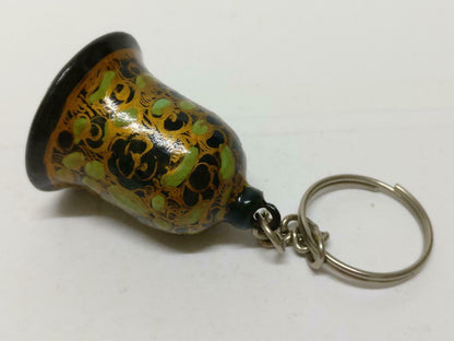 LP888 Vintage Mini Bell Shape Accessory Wooden Hand Paint Keychain Keyring F/S (B702)