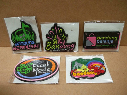 Indonesia Bandung Beautiful Colorful Rubber Fridge Magnets Set of 5 (A1359)