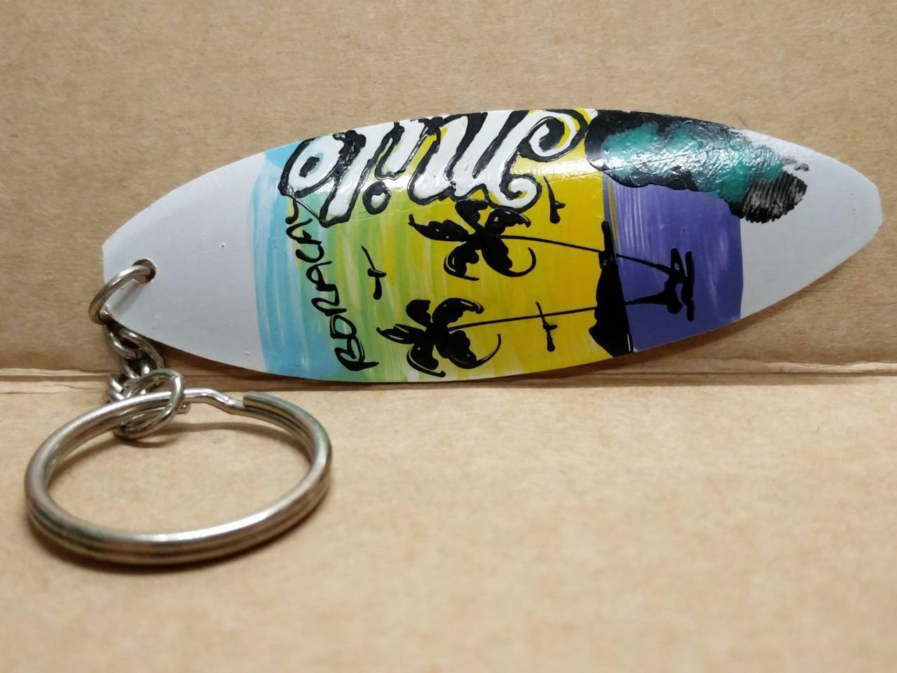 Vintage Boracay Beach Surfboard Milo Surfing Sunrise Keychain Souvenir (B489)