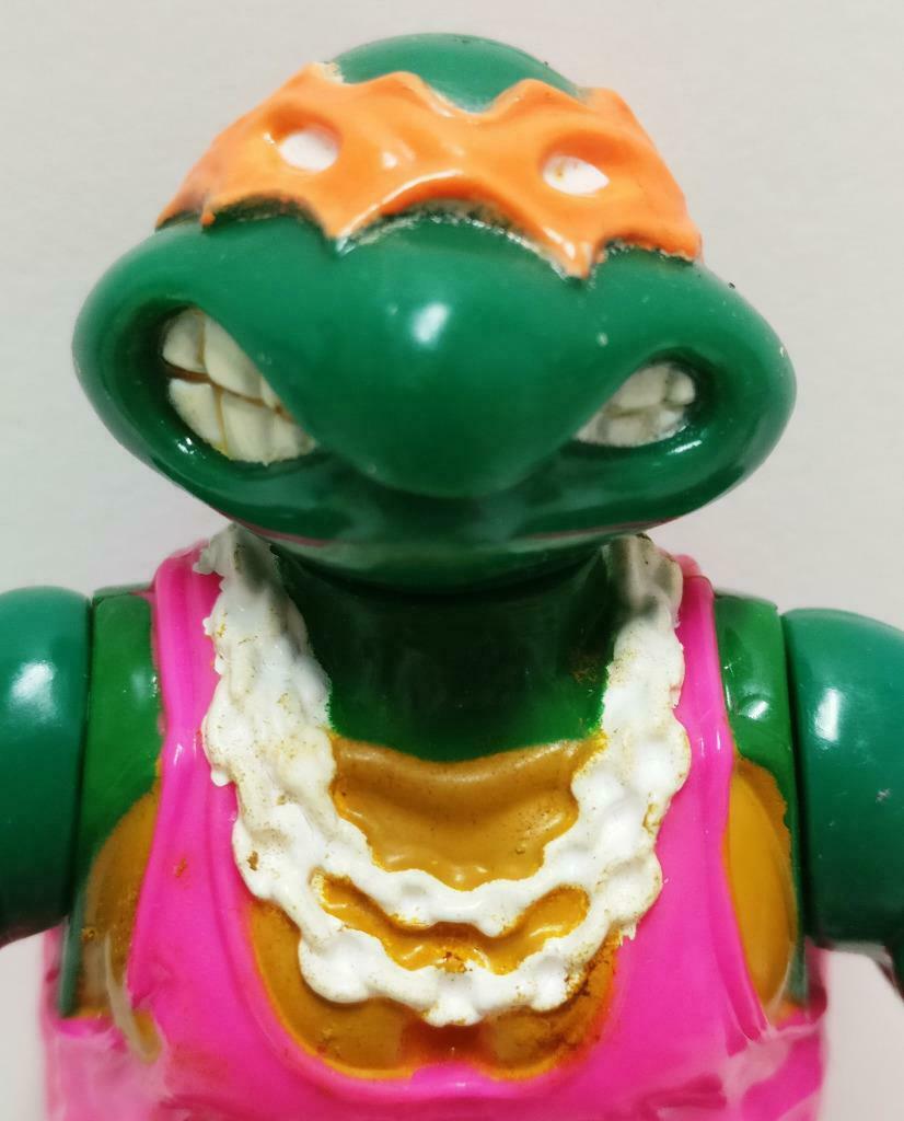 Vintage '91 Teenage Mutant Ninja Turtles Toy Figure Shell Slammin' Mike (A1339a)