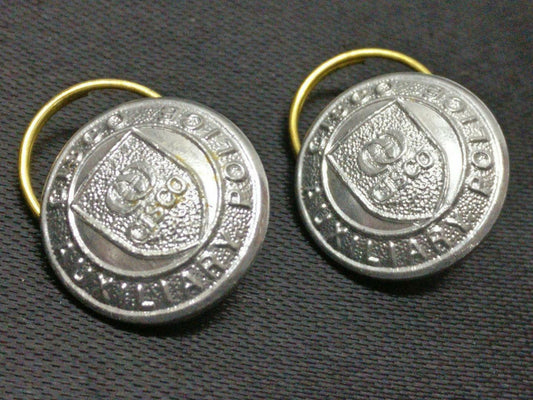 Vintage Rare Singapore Police CISCO 15mm Buttons x2 (A1875)