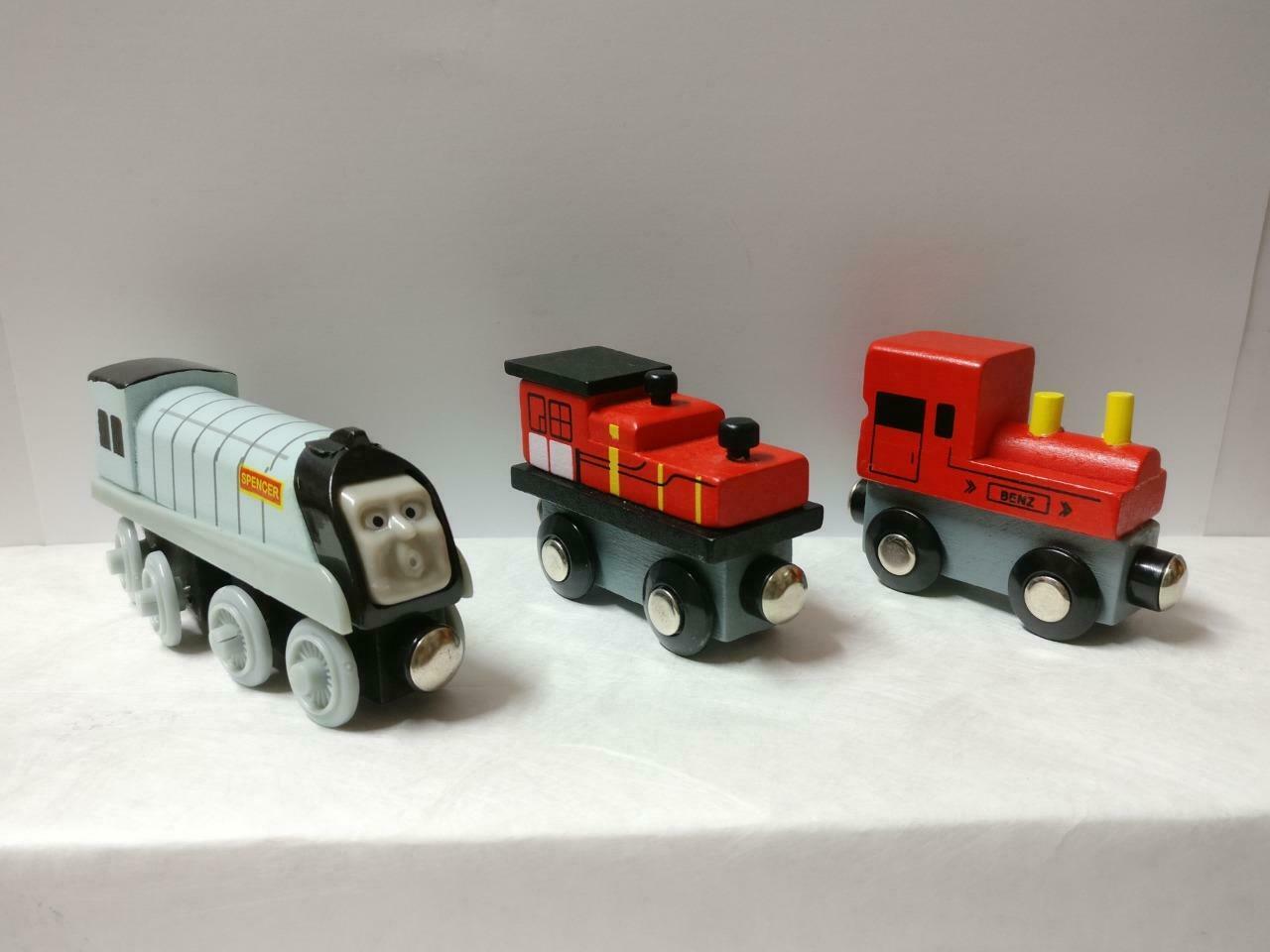 Magnetic Wooden Train Set Spencer Figurines Toys x6 F/S (FTY016) *30