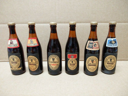 Guinness Miniatures Beer Glass Bottles x6 w/Box Singapore Limited Edition A1397