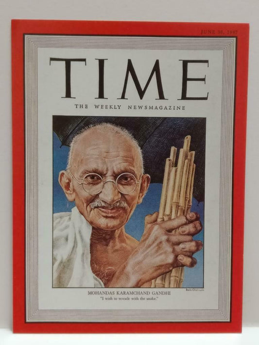 LUCKYPIGEON888 Time Magazine India Gandhi 1999 Singapore Postcard (E0379a)
