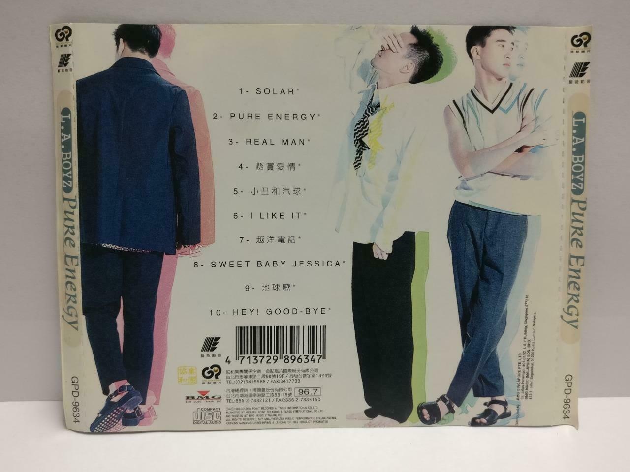 Taiwan L.A. Boyz 洛城三兄弟 Pure Energy 1996 Rare Malaysia Chinese CD (CDS020)